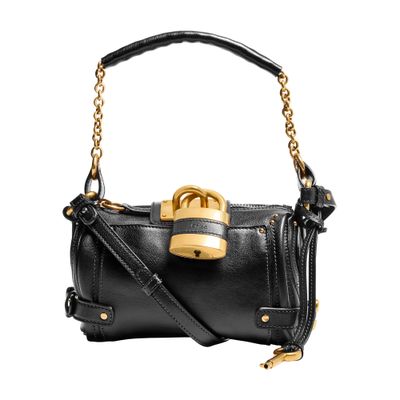 Chloé Chloe Women Black Leather Small Paddington Shoulder Bag In Black