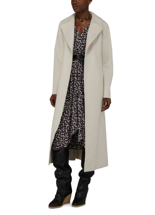 HARRIS WHARF LONDON Pressed wool long coat