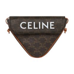 Men's Triangle Bag In Triomphe Canvas With Celine Print | CELINE | 24S