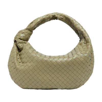 Bottega Veneta Small Jodie Intrecciato Leather Top Handle Bag In Green