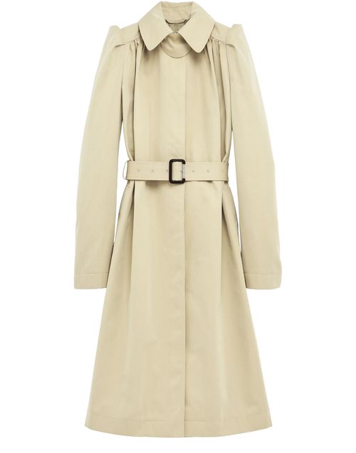MCQUEEN Belted coat with puff sleeves