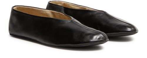 THE ROW Stella leather slippers