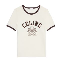 Celine blason 70's t-shirt in cotton jersey - CELINE