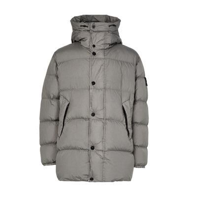 Hooded down jacket