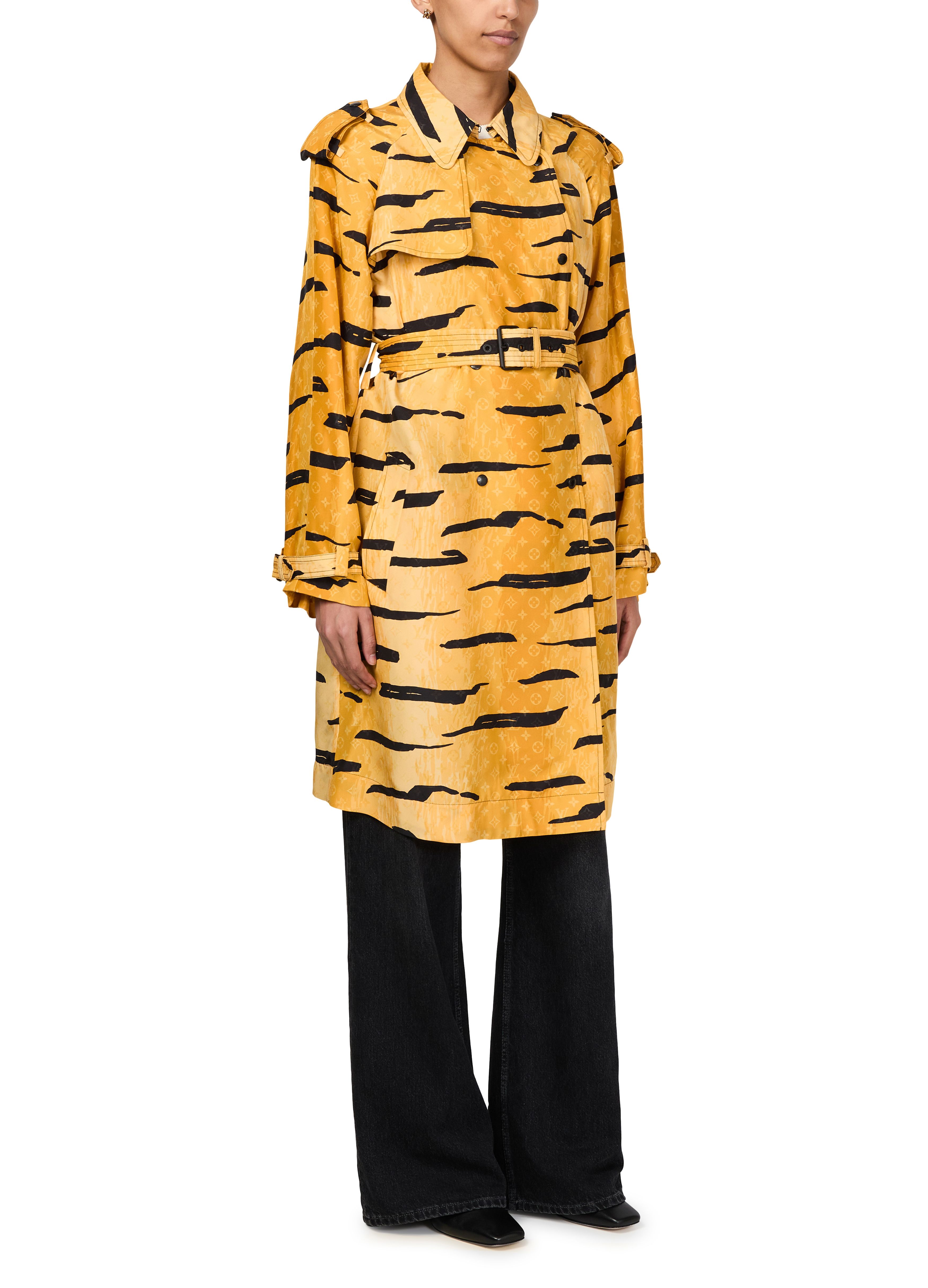 Tiger Print Trench Coat thumbnail 5