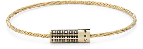 LE GRAMME Le 9g cable bracelet set with diamonds