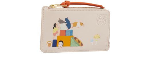 LOEWE x Suna Fujita - 缎纹皮革仓鼠卡包、零钱包