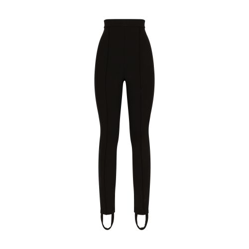 Shop Dolce & Gabbana Jersey Milano Rib Leggings In Black