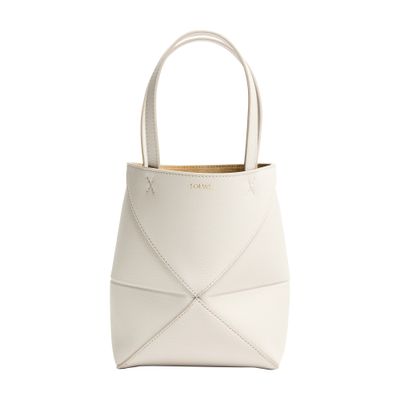Mini Puzzle Fold tote in soft grained calfskin