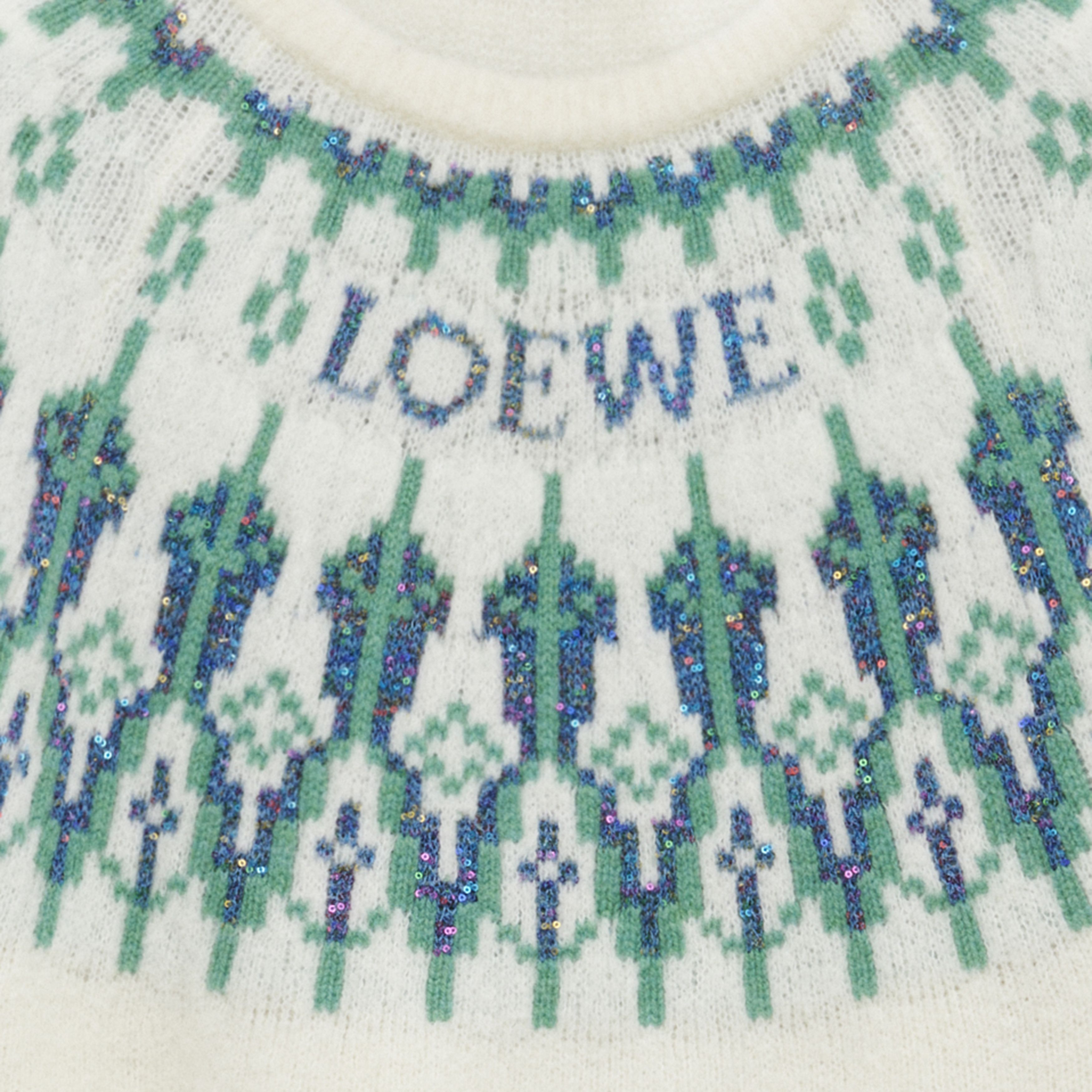 Round-neck wool blend sweater thumbnail 3