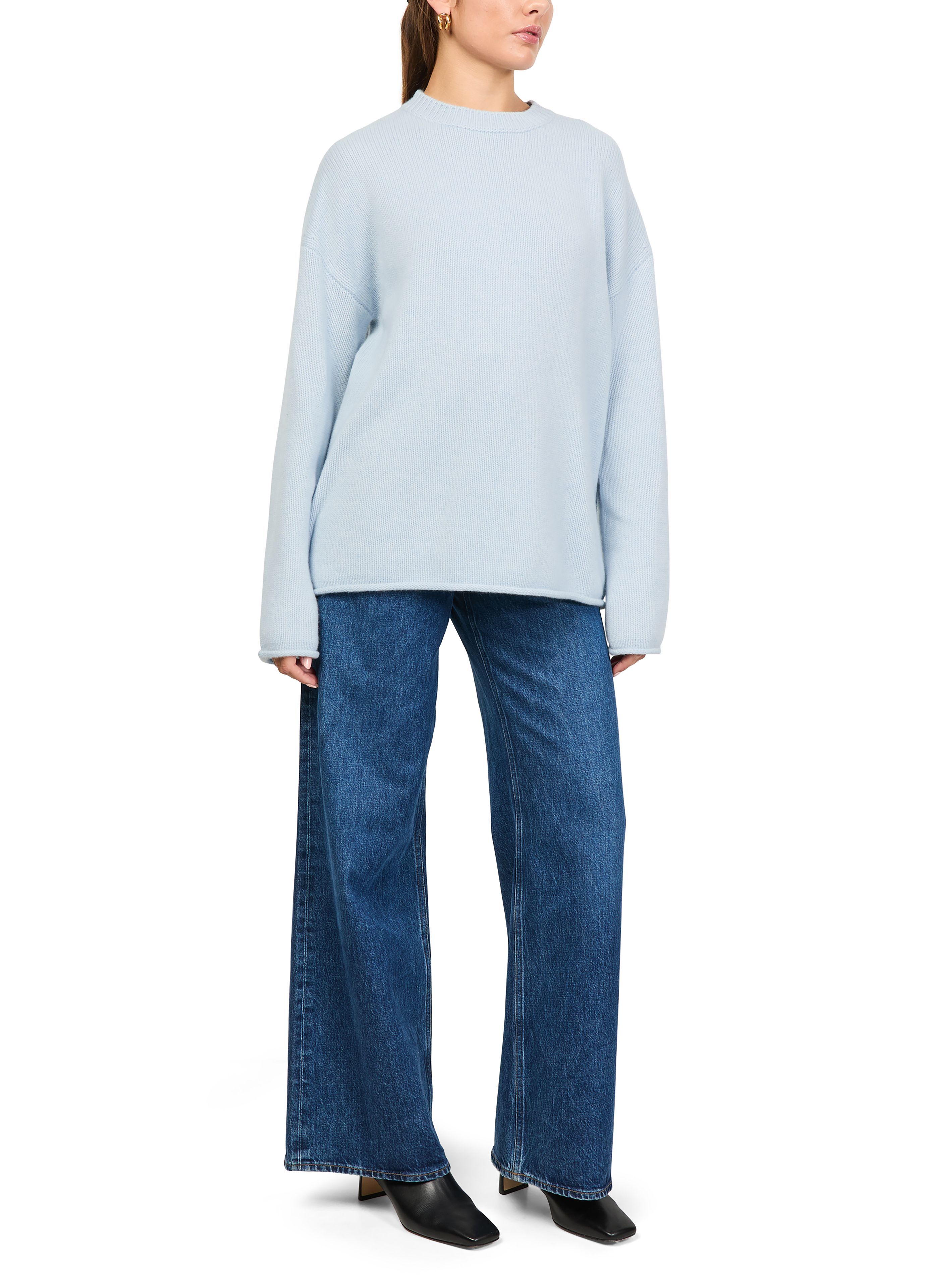 Kristy crew neck cashmere sweater thumbnail 6