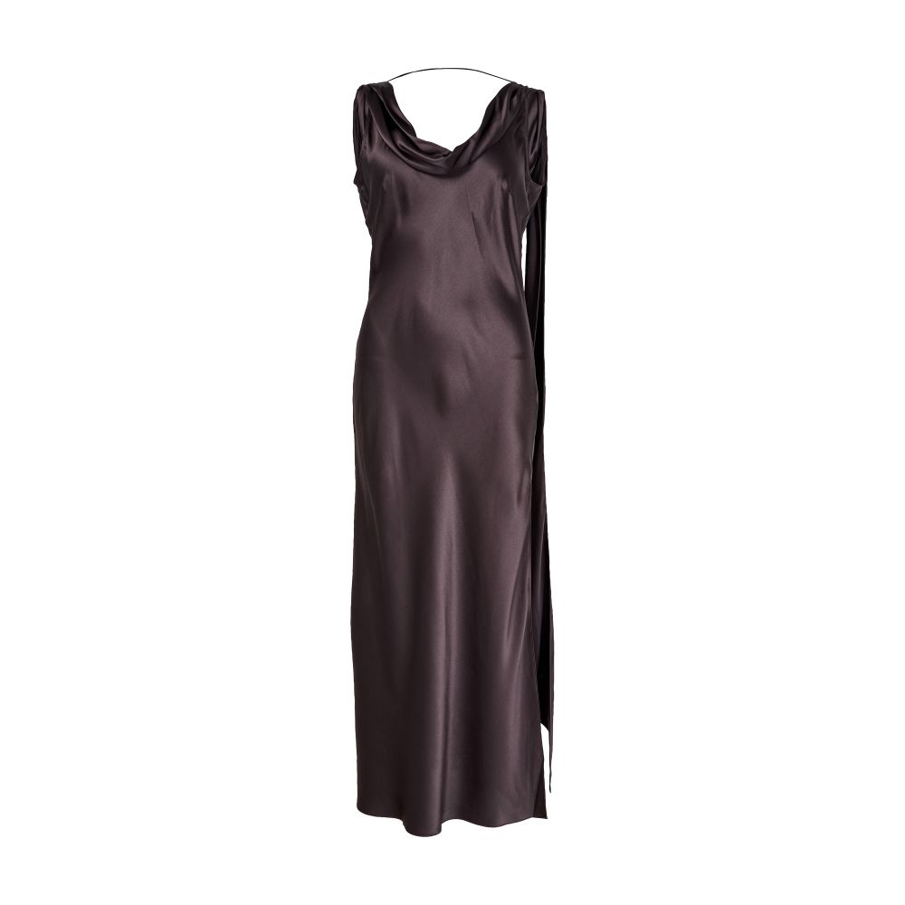Satin midi dress thumbnail 7