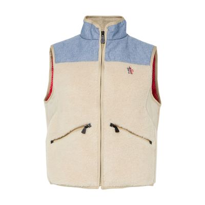 Moncler Sleeveless Jacket In Neutral