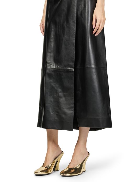 GIVENCHY Sculpted heeled mules in mirror effect leather