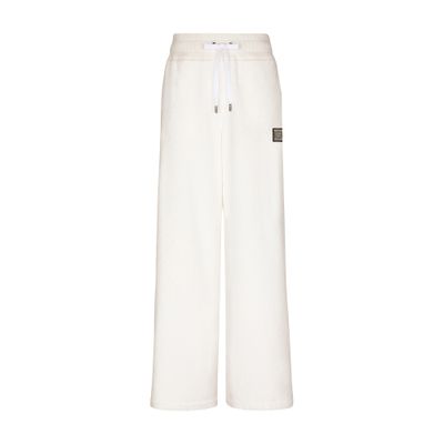 Dolce Gabbana Terrycloth Jogging Pants With Logo Tag In White ModeSens