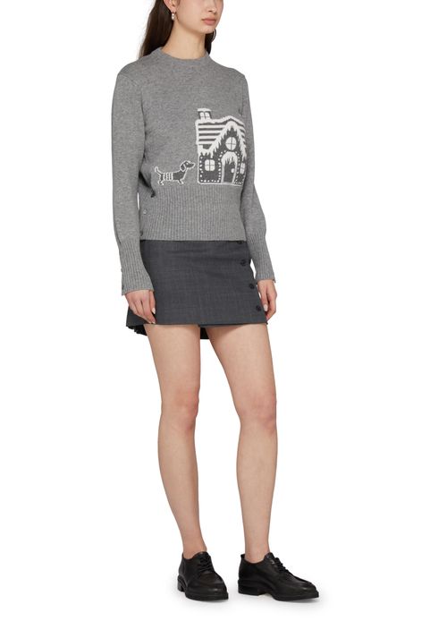 THOM BROWNE 4Bar merino wool cardigan