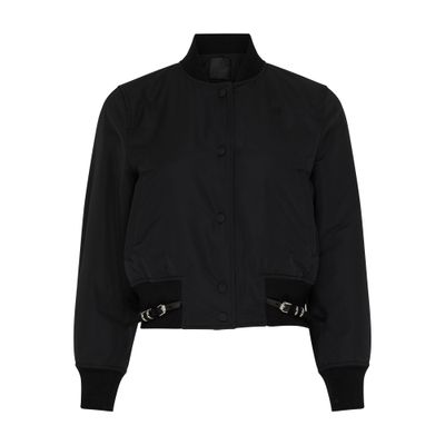 Givenchy Voyou Varsity Jacket In Cotton Taffetas In Black