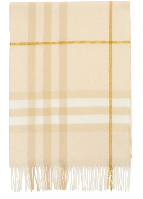 BURBERRY Check cashmere scarf