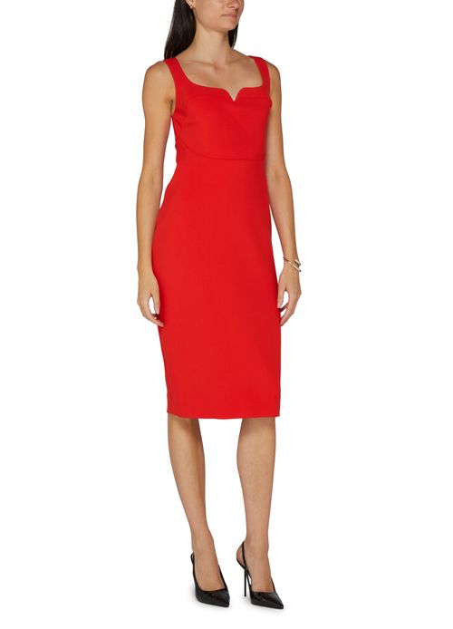 VICTORIA BECKHAM Ärmelloses, tailliertes T-Shirt-Kleid