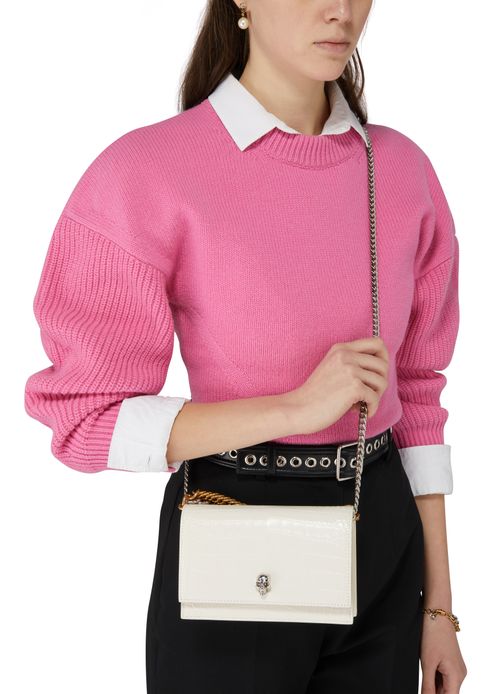 MCQUEEN Skull small bag with chains