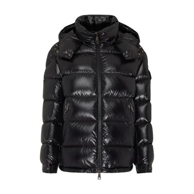 Moncler Maire Hooded Quilted Glossed-shell Down Jacket In Black