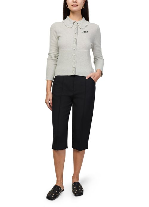 CHLOE Fitted cardigan with logo