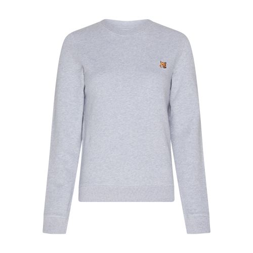 Maison Kitsuné Fox Head Patch Sweatshirt In Light_grey_melange
