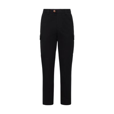 Brunello Cucinelli Dyed Cotton Gabardine Pants In Black