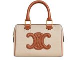 Small Boston cuir Triomphe in textile and calfskin - CELINE