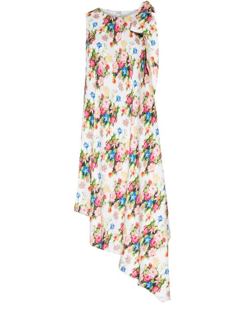 LOEWE Asymmetrical floral print dress