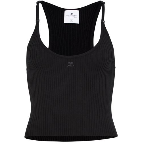 COURREGES Scuba rib knit tank top