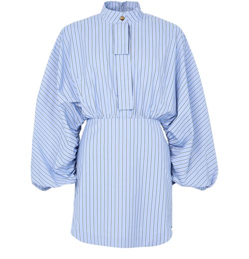 ZIMMERMANN Striped mini dress with puffed sleeves