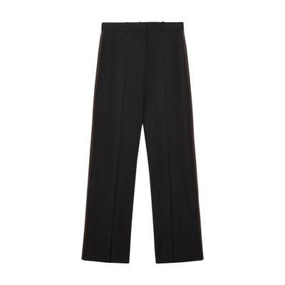 Loewe Straight Wool Trousers In Black