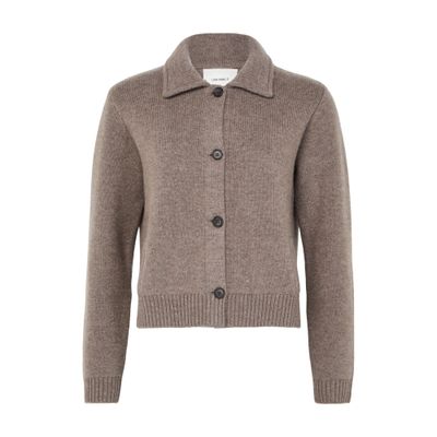 Lisa Yang Lynna Cashmere Cardigan In Brown