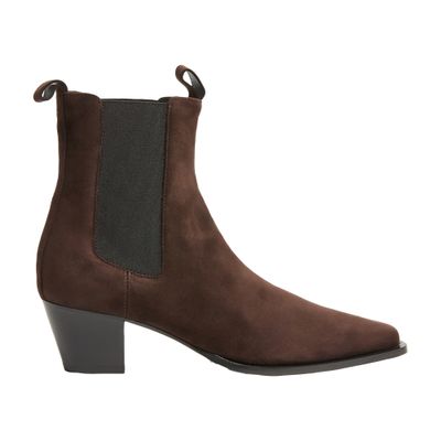 Totême Suede City Boots In Brown