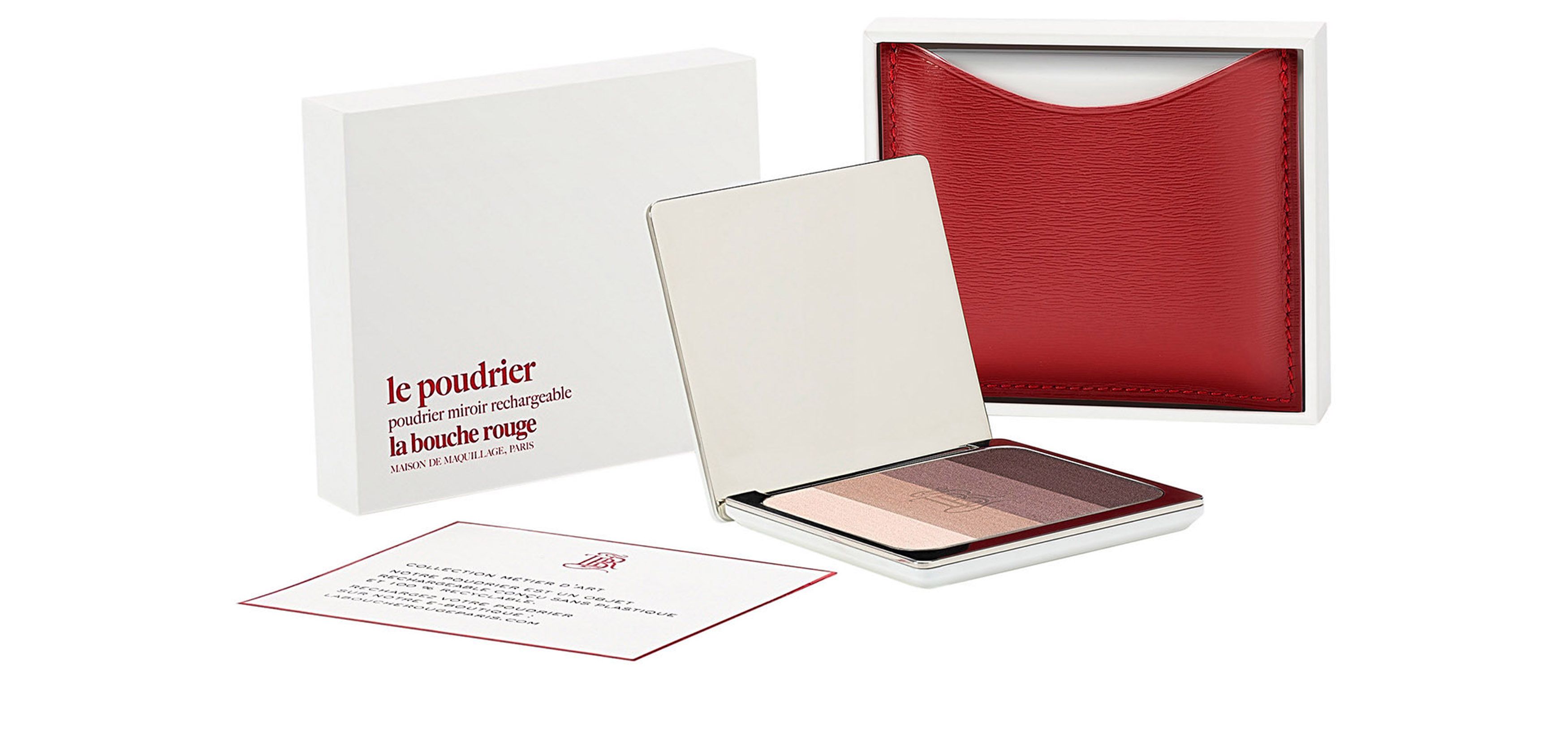 Red fine leather Aral eyeshadow set
