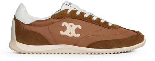 CELINE Celine racer - low top sneaker with Triomphe in nylon, suede calfskin and calfskin