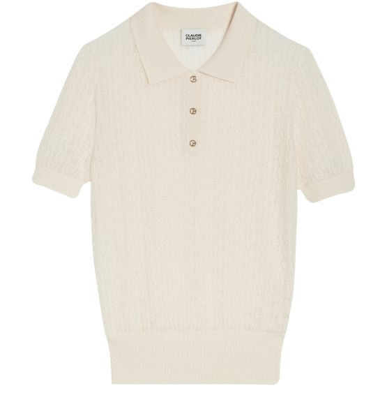 Women s Fine knit polo collar jumper CLAUDIE PIERLOT 24S
