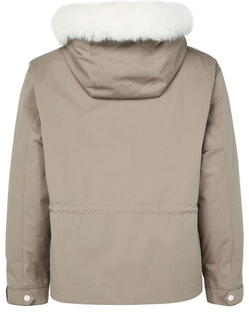YVES SALOMON Parka courte en coton à capuche