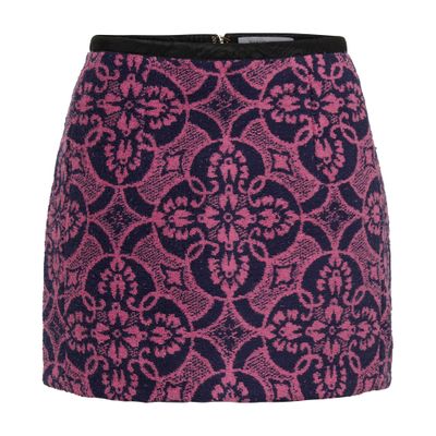 Shop Marine Serre Oriental Towels Mini Skirt In Oriental Fuschia