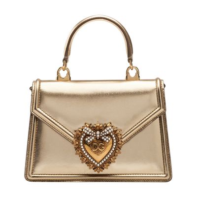 Dolce & Gabbana Small Devotion Top-handle Bag In Gold