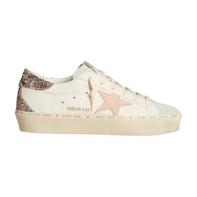Golden Goose Women's Hi Star Almond Toe Star Patch Platform Sneakers In White