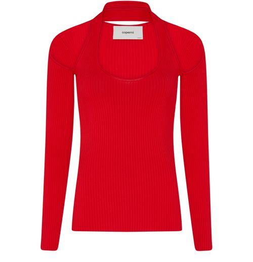 COPERNI Long-sleeve cut-out knit top