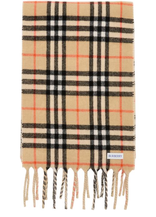 BURBERRY Cashmere scarf with EKD crest