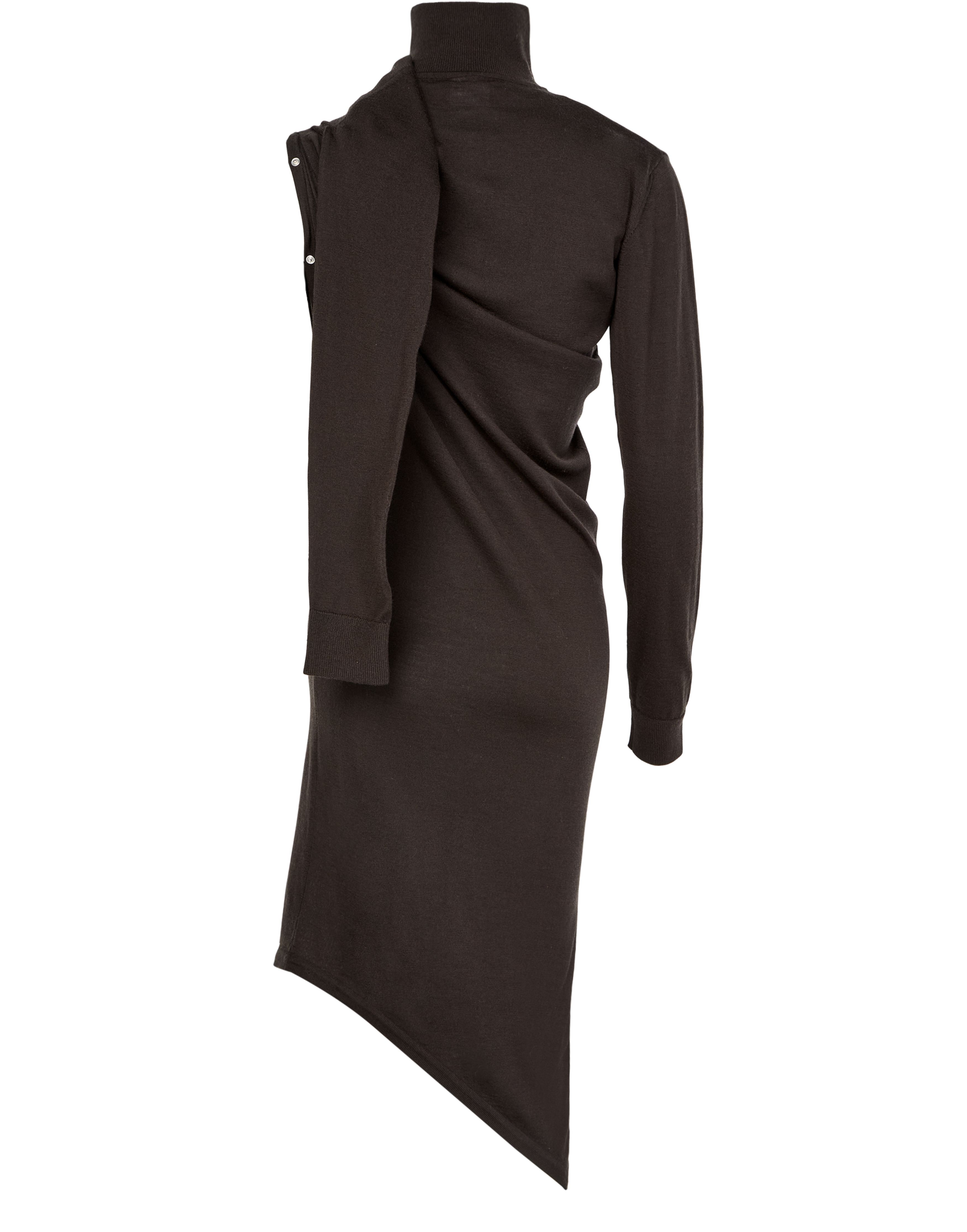 One shoulder wool midi dress thumbnail 3
