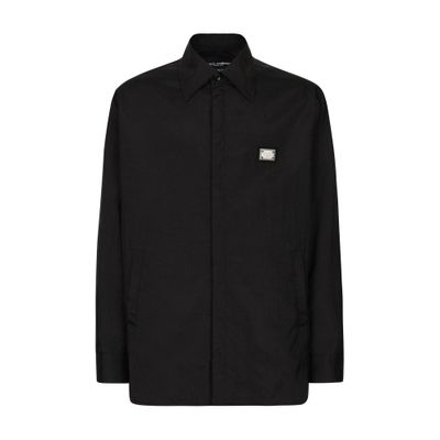 Shop Dolce & Gabbana Technical Fabric Shirt With Tag In Black