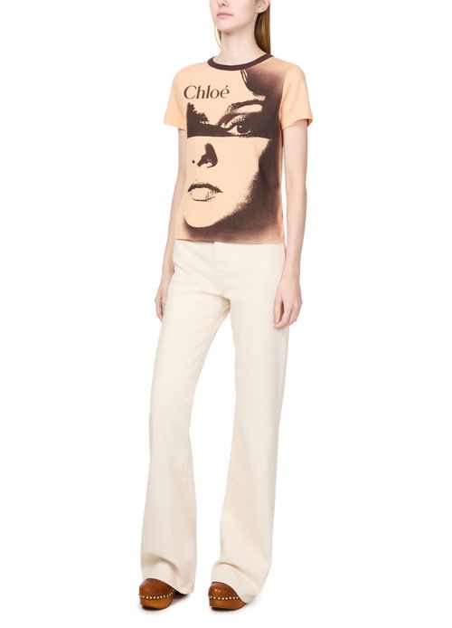CHLOE Cotton crew neck t-shirt
