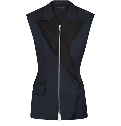 LOUIS VUITTON Sleeveless zip-up blazer