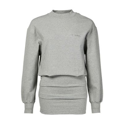Shop Attico Mini Dress In Grey