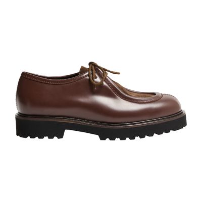 Max Mara Track Lace Up Derbies In Brown